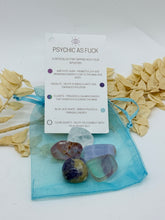 Load image into Gallery viewer, “PSYCHIC AS FUCK ” FIVE CRYSTAL SET
