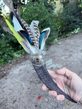 Load image into Gallery viewer, Handcrafted Ceremonial Smudge Wand : “Feathered Oracle”