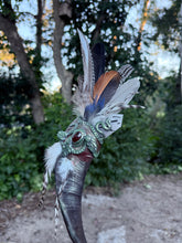 Load image into Gallery viewer, Handcrafted Ceremonial Smudge Wand - “The Guardian of the Underworld”