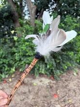 Load image into Gallery viewer, Hand Crafted Feather and Wood Smudging Wand