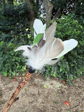Load image into Gallery viewer, Hand Crafted Feather and Wood Smudging Wand