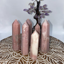 Load image into Gallery viewer, Pink Opal Crystal Tower Point Generator