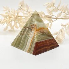 Load image into Gallery viewer, Green Onyx Crystal Pyramid Gift for Her Crystal Carving