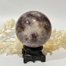 Load image into Gallery viewer, Pegmatite Crystal Sphere ~ Smokey Quartz, Lepidolite, Lithium, Pink Tourmaline Crystal Ball