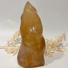 Load image into Gallery viewer, Golden Healer Flame Crystal Carving