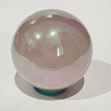 Load image into Gallery viewer, Angel Aura Rose Quartz Crystal Sphere Crystal Ball Specimen Gift