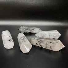 Load image into Gallery viewer, Black Tourmaline in Quartz double Terminated Point