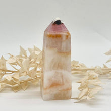 Load image into Gallery viewer, Pink Aragonite Crystal Tower Point Obelisk Pink Crystal Tower