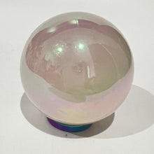 Load image into Gallery viewer, Angel Aura Rose Quartz Crystal Sphere Crystal Ball Specimen Gift
