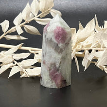 Load image into Gallery viewer, Plum Blossom Pink Tourmaline Crystal Tower Point Generator