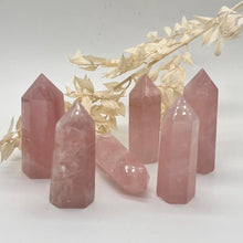 Load image into Gallery viewer, Rose Quartz Crystal Tower Point Generator