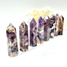Load image into Gallery viewer, Chevron Amethyst Crystal Tower Point Generator