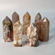 Load image into Gallery viewer, Small Flower Agate Crystal Tower Point Generator