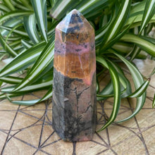Load image into Gallery viewer, Rhodonite Crystal Tower Point Generator Obelisk