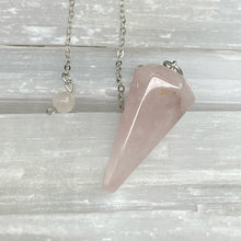 Load image into Gallery viewer, Rose Quartz Crystal Pendulum Crystal Gift