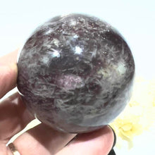 Load image into Gallery viewer, Pegmatite Crystal Sphere ~ Smokey Quartz, Lepidolite, Lithium, Pink Tourmaline Crystal Ball