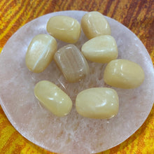 Load image into Gallery viewer, Yellow Calcite Tumbled / Tumble Stone / Tumbles