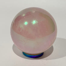 Load image into Gallery viewer, Angel Aura Rose Quartz Crystal Sphere Crystal Ball Specimen Gift