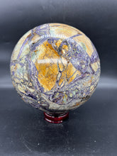 Load image into Gallery viewer, Natural Fluorite Pattern Crystal Sphere Crystal Ball Specimen Gift