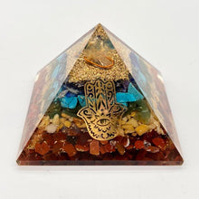 Load image into Gallery viewer, Organite Orgone Chakra Pyramid