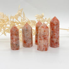 Load image into Gallery viewer, Sunstone Crystal Tower point Generator Orange Stone Crystal