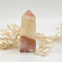 Load image into Gallery viewer, Pink Aragonite Crystal Tower Point Obelisk Pink Crystal Tower