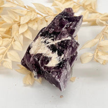 Load image into Gallery viewer, Lepidolite Raw crystal Specimen chunk Purple Crystal