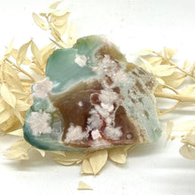 Load image into Gallery viewer, Green Flower Agate Crystal Raw Slab