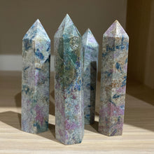 Load image into Gallery viewer, Ruby and Kyanite Crystal Tower point Generator