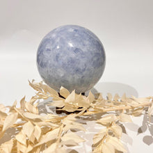 Load image into Gallery viewer, Blue Calcite Crystal Sphere Crystal Ball Blue Crystal