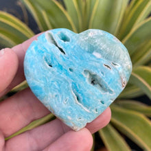 Load image into Gallery viewer, Aragonite Crystal Heart Gift for Her Blue Crystal