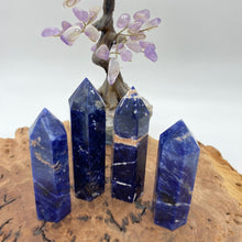 Load image into Gallery viewer, Sodalite Crystal Tower Point Generator Blue Crystal