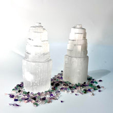 Load image into Gallery viewer, Selenite Crystal Medium Tower Raw Selenite Crystal Tower