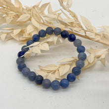 Load image into Gallery viewer, Blue Quartz Crystal Bead Bracelet