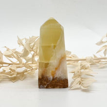 Load image into Gallery viewer, Lemon Calcite Crystal Tower Point Generator Obelisk