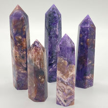 Load image into Gallery viewer, Charoite Crystal Tower Point Generator