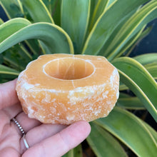 Load image into Gallery viewer, Orange Calcite Crystal Tea Light Holder Gift For Her
