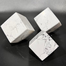 Load image into Gallery viewer, Howlite Cube Shaped Crystal Carving