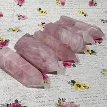 Load image into Gallery viewer, Rose Quartz Tower Crystal Rose Quartz Point Crystal Generator