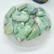 Load image into Gallery viewer, Ruby and Fuchsite Tumble stone Tumbled / Tumble Stone