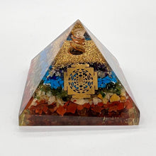 Load image into Gallery viewer, Organite Orgone Chakra Pyramid