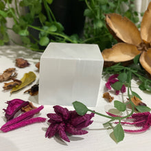 Load image into Gallery viewer, Selenite Crystal Carved Cube Selenite Crystal Carving