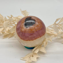 Load image into Gallery viewer, Pink Aragonite Crystal Sphere Crystal Ball Round Crystal pink
