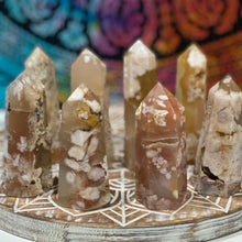 Load image into Gallery viewer, Small Flower Agate Crystal Tower Point Generator