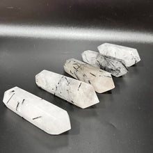 Load image into Gallery viewer, Black Tourmaline in Quartz double Terminated Point