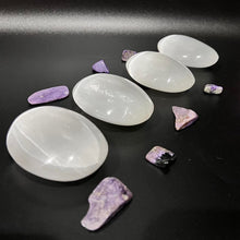 Load image into Gallery viewer, Selenite Crystal Palm Stone Palmstone