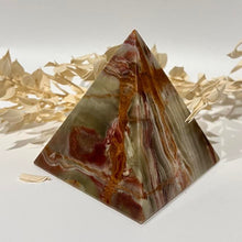 Load image into Gallery viewer, Green Onyx Pyramid Crystal Carving Green Crystal Pyramid