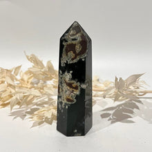 Load image into Gallery viewer, Moss Agate Crystal Tower Point Generator