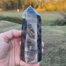 Load image into Gallery viewer, Black Moonstone Crystal Tower Point Generator