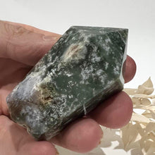 Load image into Gallery viewer, Moss Agate Crystal Tower Point Generator